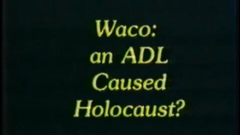 Flashback - Webster Tarpley - WACO - An ADL Caused Holocaust - HaloRock