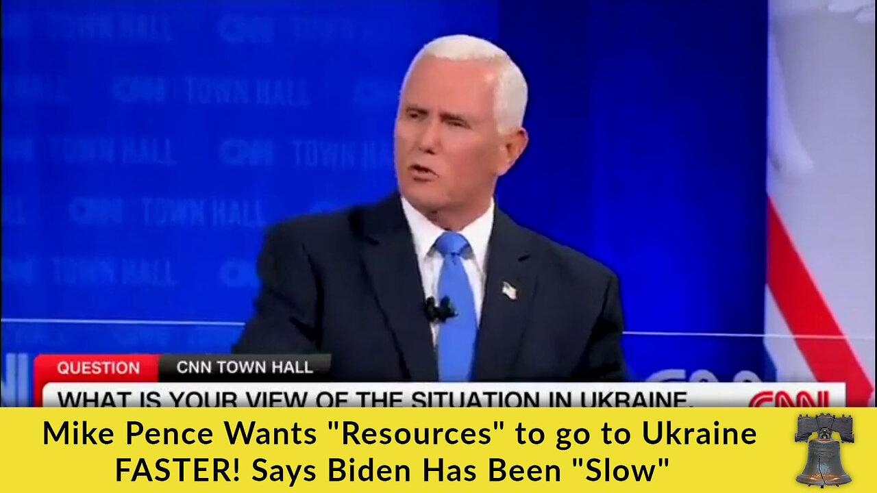 Mike Pence Wants "Resources" to go to Ukraine FASTER! Says Biden Has Been "Slow"