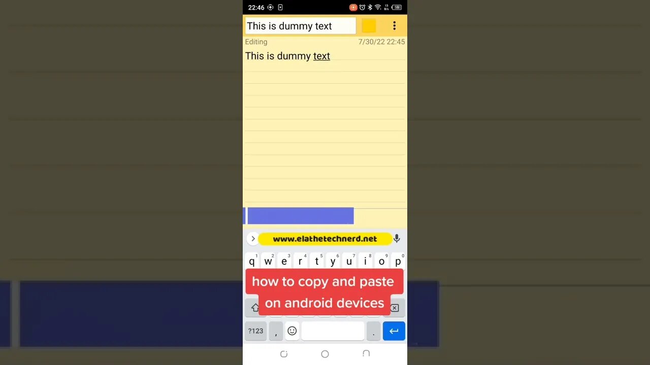 How to Copy and Paste on android - Ela The IT guru @elathetechnerd.net #shorts #shorts