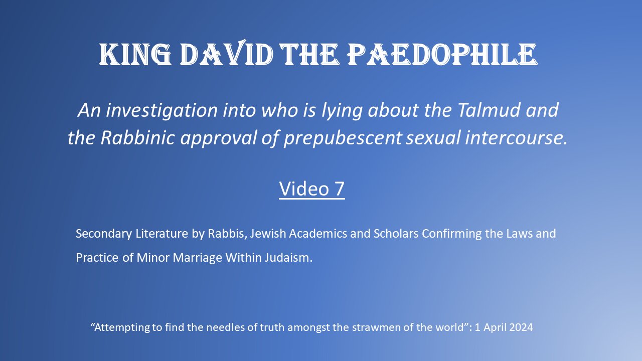 King David The Paedophile Part 7 - Expert Witnesses Confirm Who Is Lying