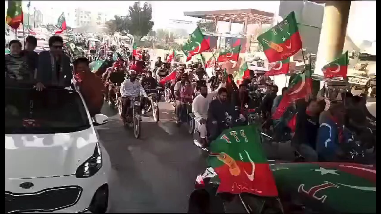 Rallies in favor of PTI chairman Imran Khan