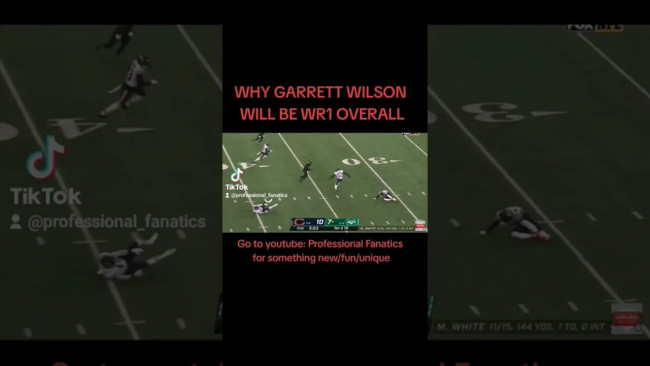 The reason Garrett Wilson is the WR1 overall in 2023.. #nfl #fantasyfootball #shorts #like #clips