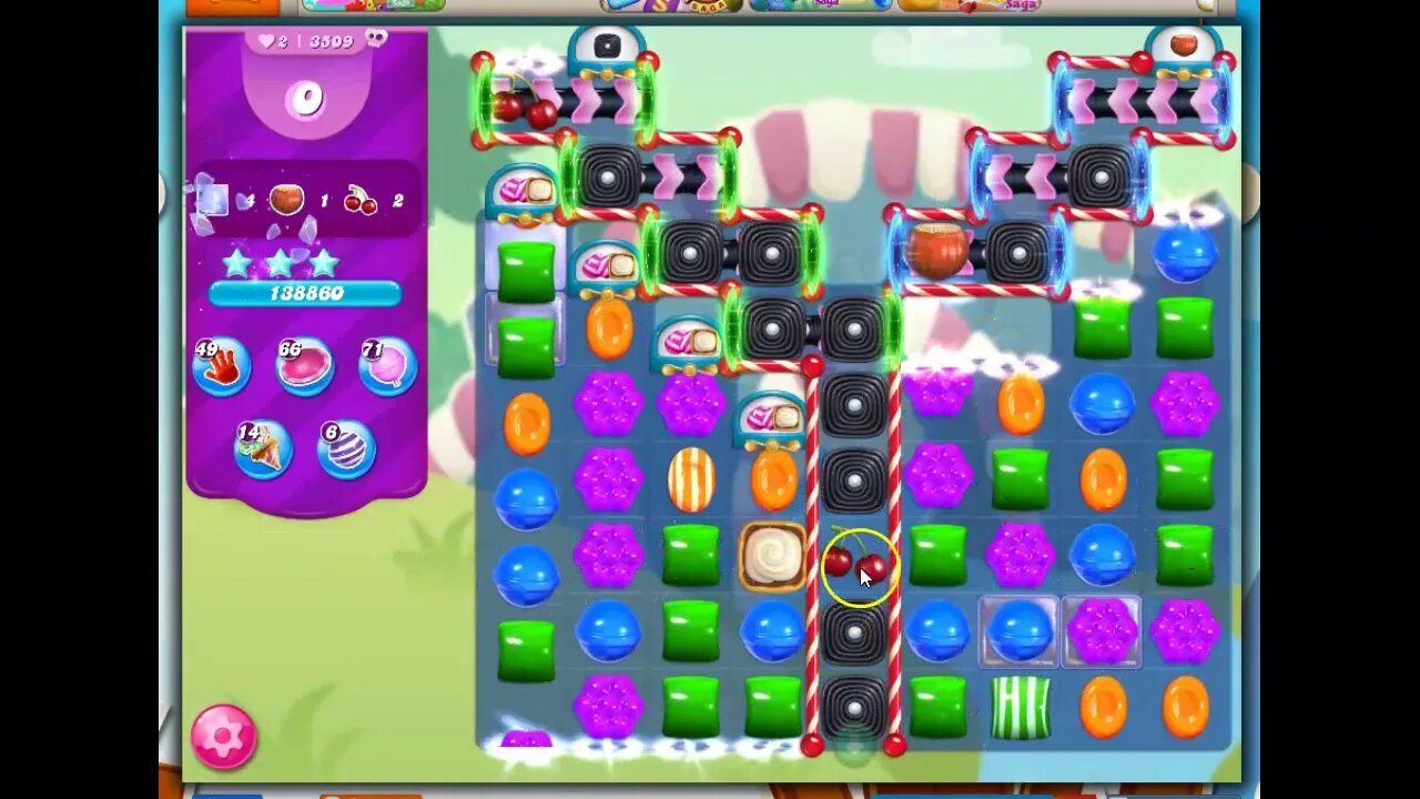 Candy Crush Level 3509 Talkthrough, 24 Moves 0 Boosters