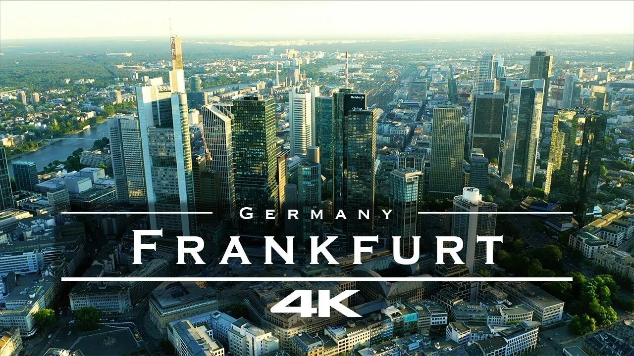 Frankfurt Germany in 4K ULTRA HD 60 FPS by Drone 1080p 2022