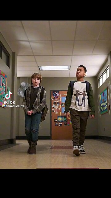 The Mystery at the Boy's Back young boy standing with a look of fear on his face, his back turned