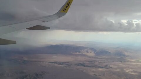 landing in Las Vegas in a thunder storm.