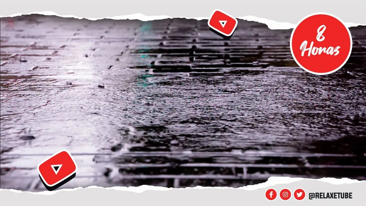🎧 SOM DE DIA CHUVOSO NA CIDADE IDEAL PARA UMA NOITE DESCANSADA E TRANQUILA ⛈️ SOM DA CHUVA 🕒 8 HORAS