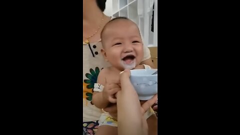 Baby laughing