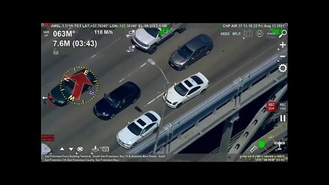 CHP releases helciopter view of a following a felony vehicle