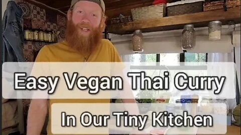 Easy vegan thai curry in our tiny kitchen #shorts