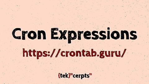 Cron Expressions | #tekcerpts #Shorts