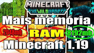 Como aumentar a memória ram do minecraft 1.19+ em 2 minutos