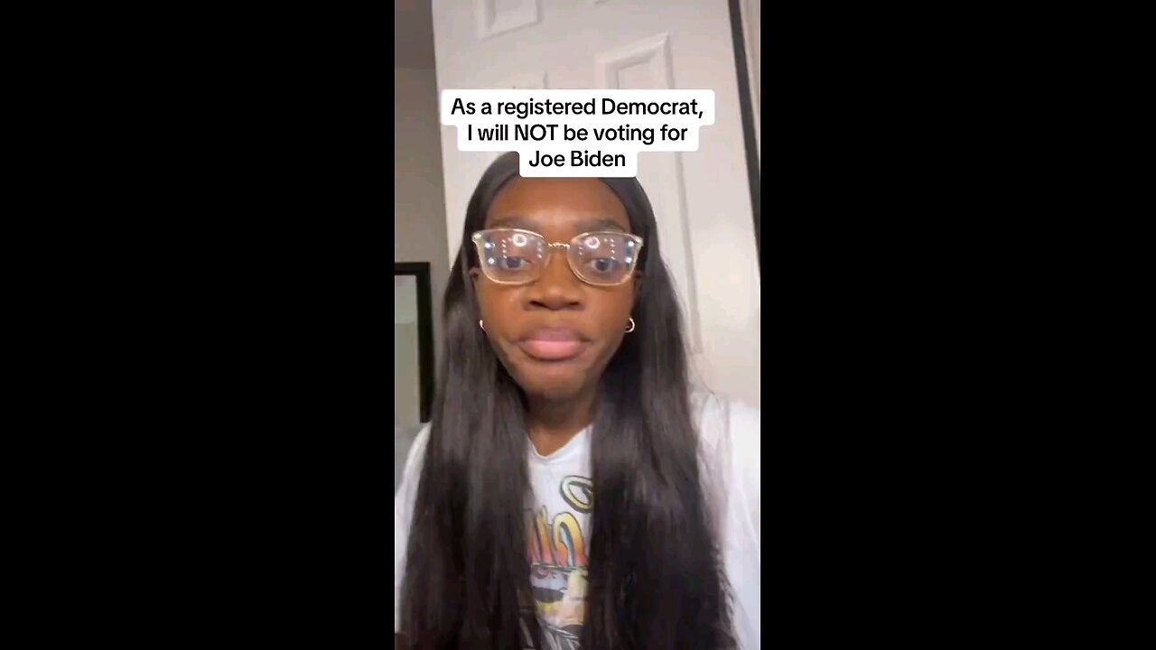 Registered Democrat will not be voting for Biden.