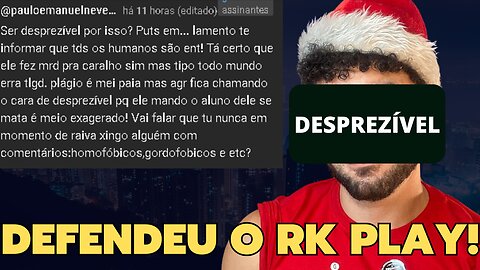 DEFENDEU O RK PLAY NO MEU CANAL!