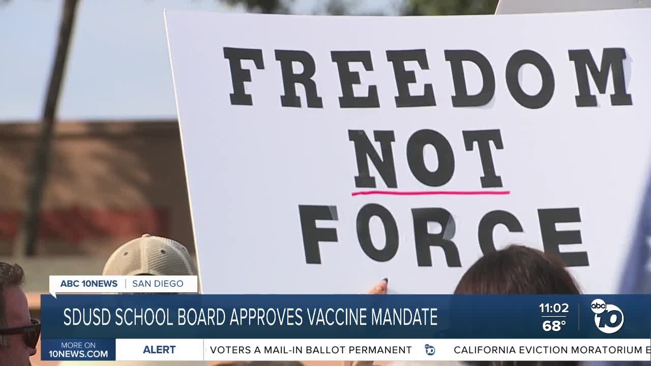 SDUSD approves vaccine mandate plan