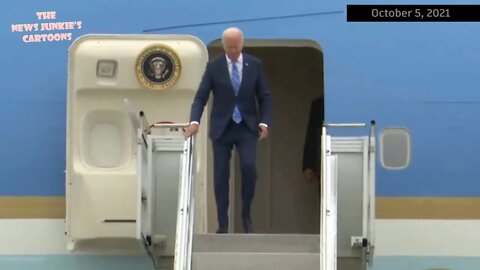 Just Biden landing at the Lansing Airport for his rally in Howell, Michigan.