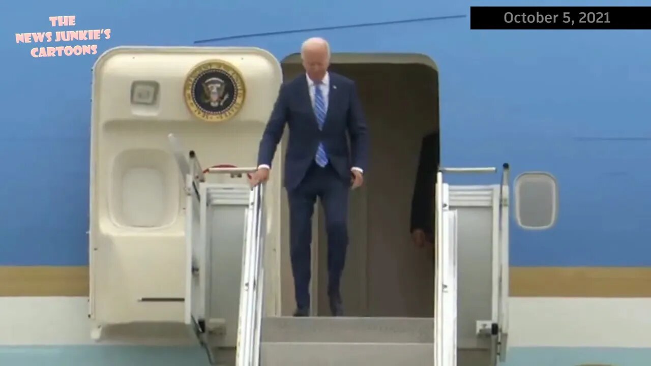 Just Biden landing at the Lansing Airport for his rally in Howell, Michigan.