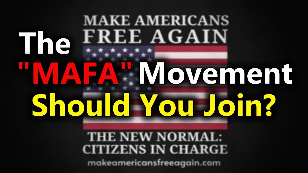 The Problem With The "Make Americans Free Again" (MAFA) Movement Created By Pamela Popper