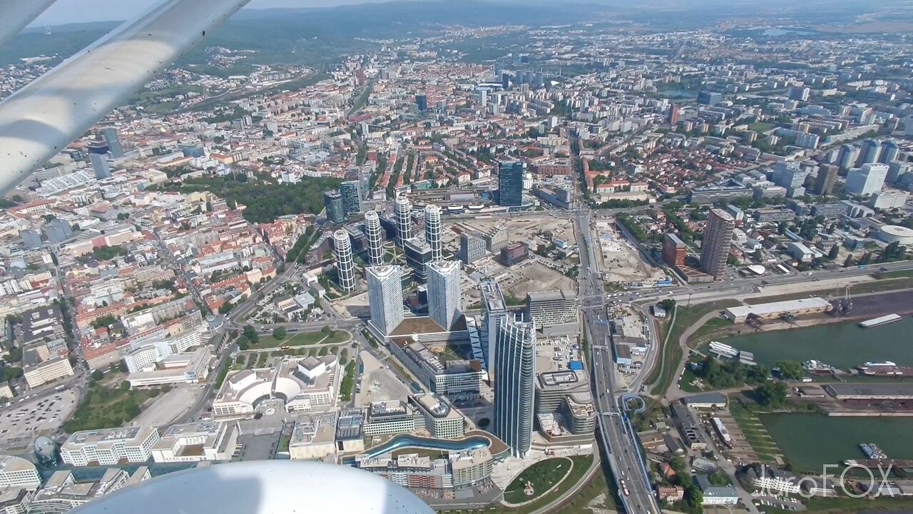 Flying "over" Bratislava for the first time...