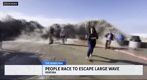 Chariot Flying Over Ventura, California Then Massive Waves Cause Destruction