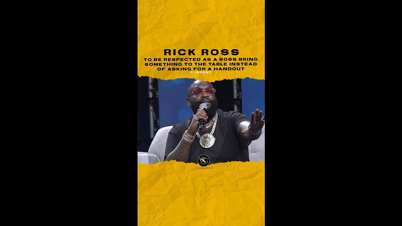 #rickross 2b respected bring something to the 🍽️ Don’t ask 4 a handout. 🎥 @EarnYourLeisure