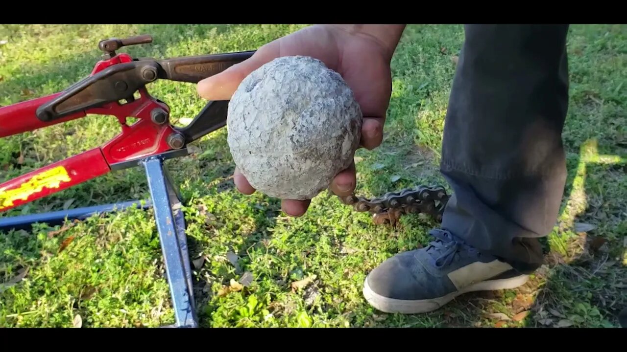 Breaking Open Large Smoky Quartz Geode