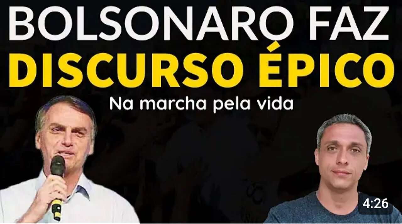 Today in Brazil Bolsonaro makes an epic speech at the March for Life in BH