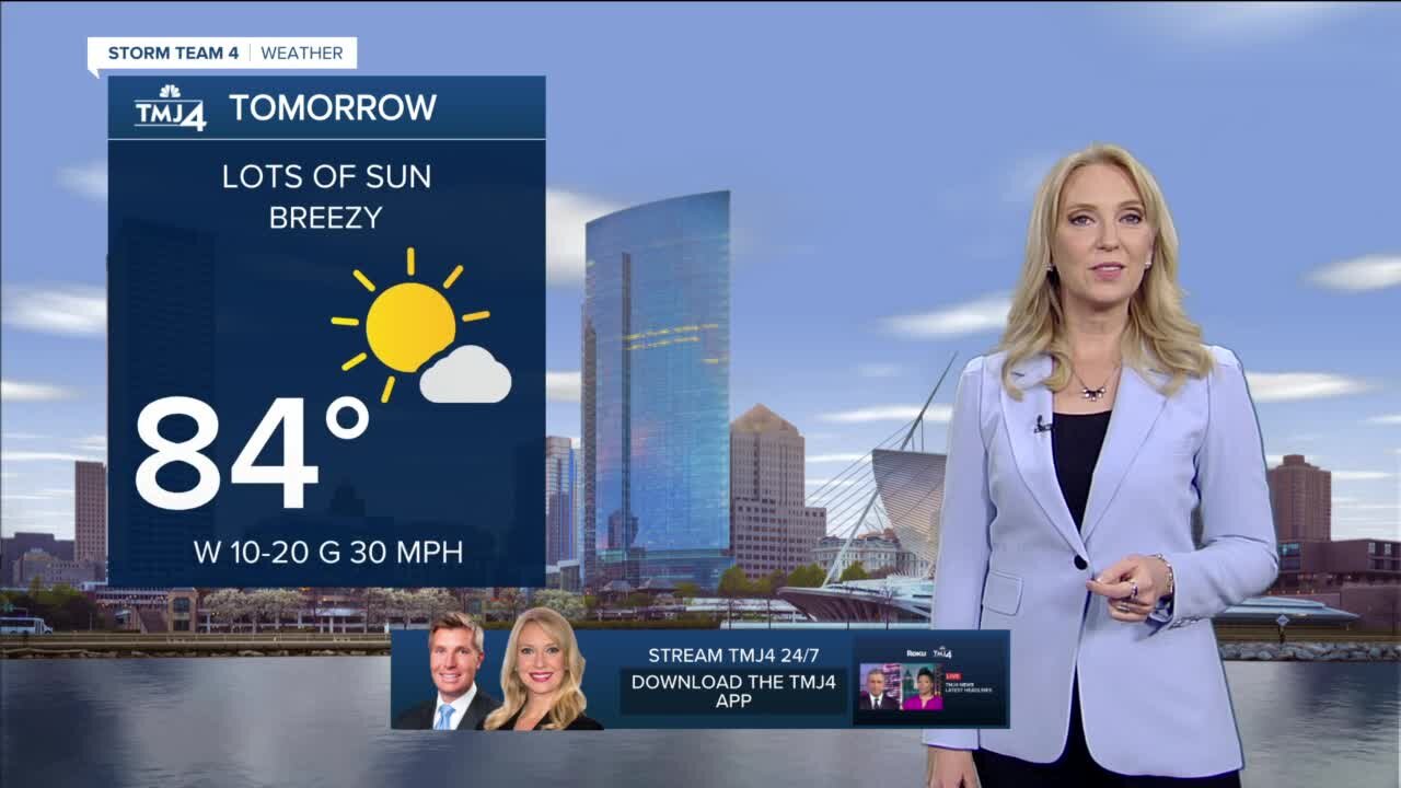 Southeast Wisconsin weather: Sunshine and gusty winds Wednesday, highs in the 80s