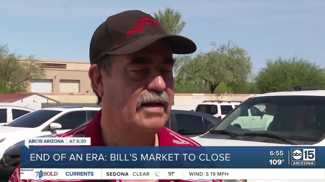 End of an era: Bill's Market in Tempe closing after more than 60 years