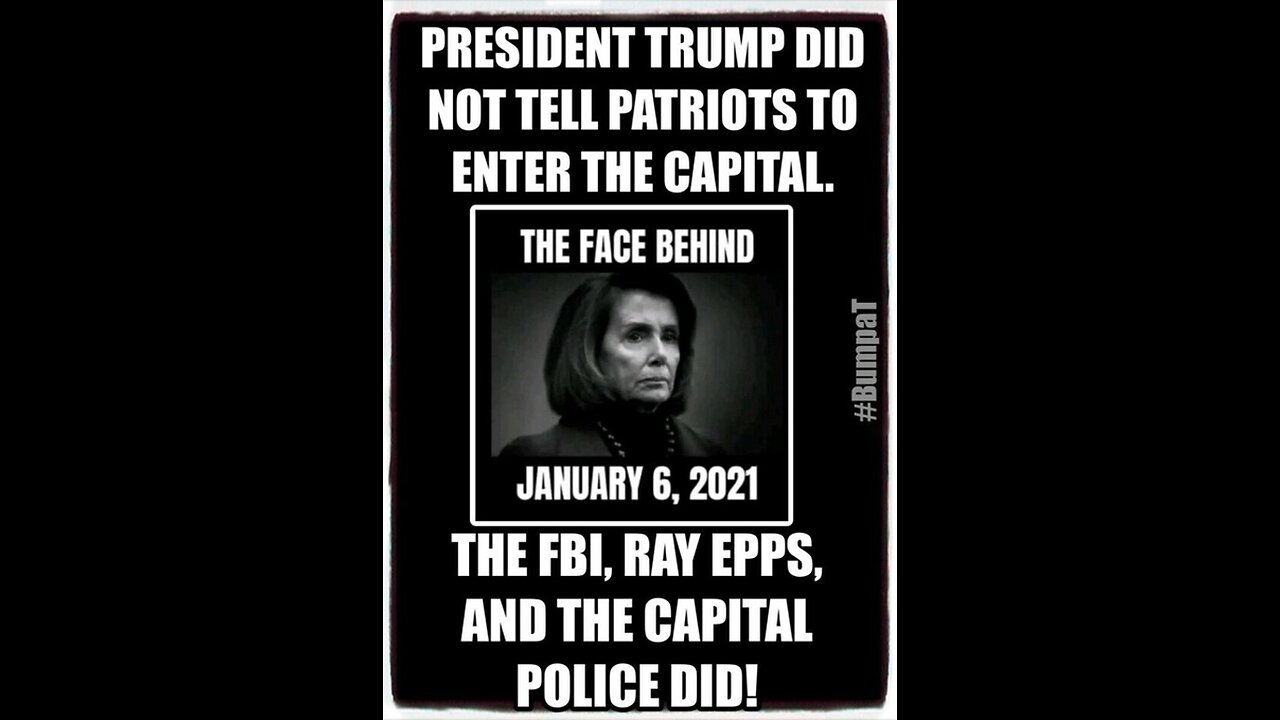EXPLOSIVE! PELOSI'S ACTIONS LED TO JG DISTURBANCES & J6 COMMITTEE SHOULD BE INDICTED