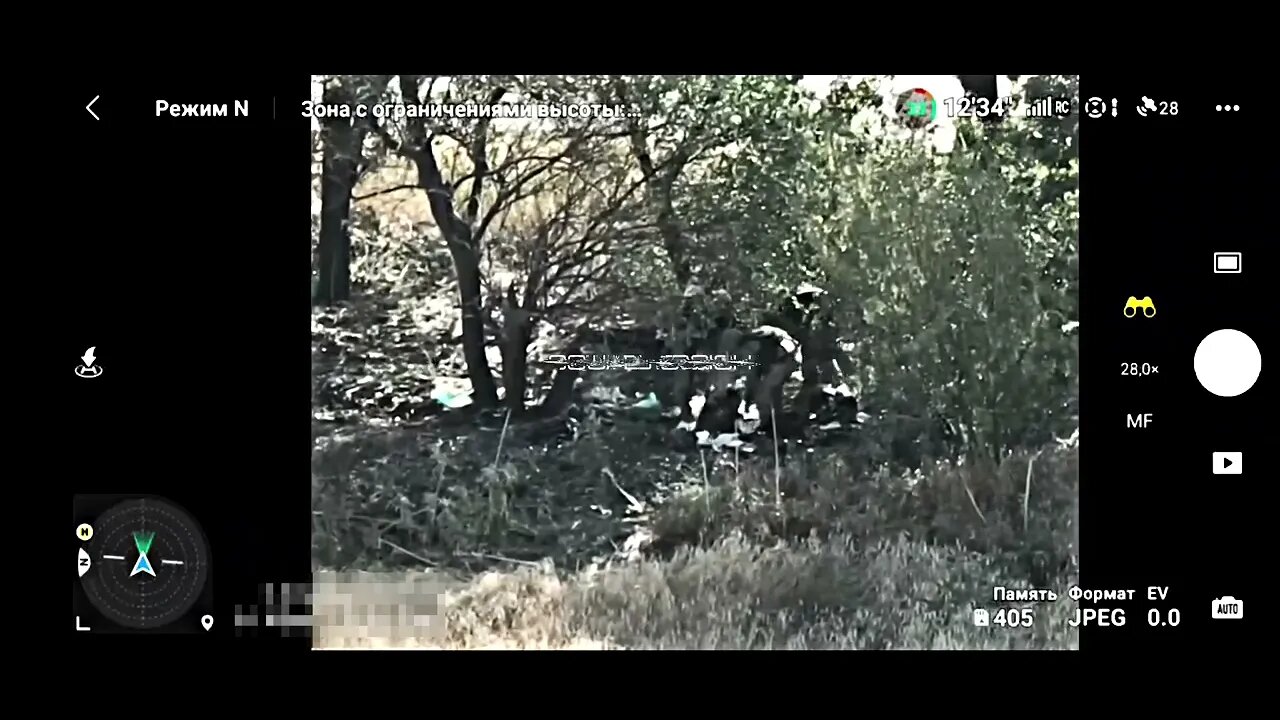 Objective control, defeat of the positions of the pigs in the green and full observation of the evac
