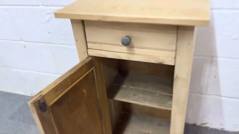 Small Antique Pine Bedside Cupboard (T2701A) @Pinefinders Old Pine Furniture Warehouse