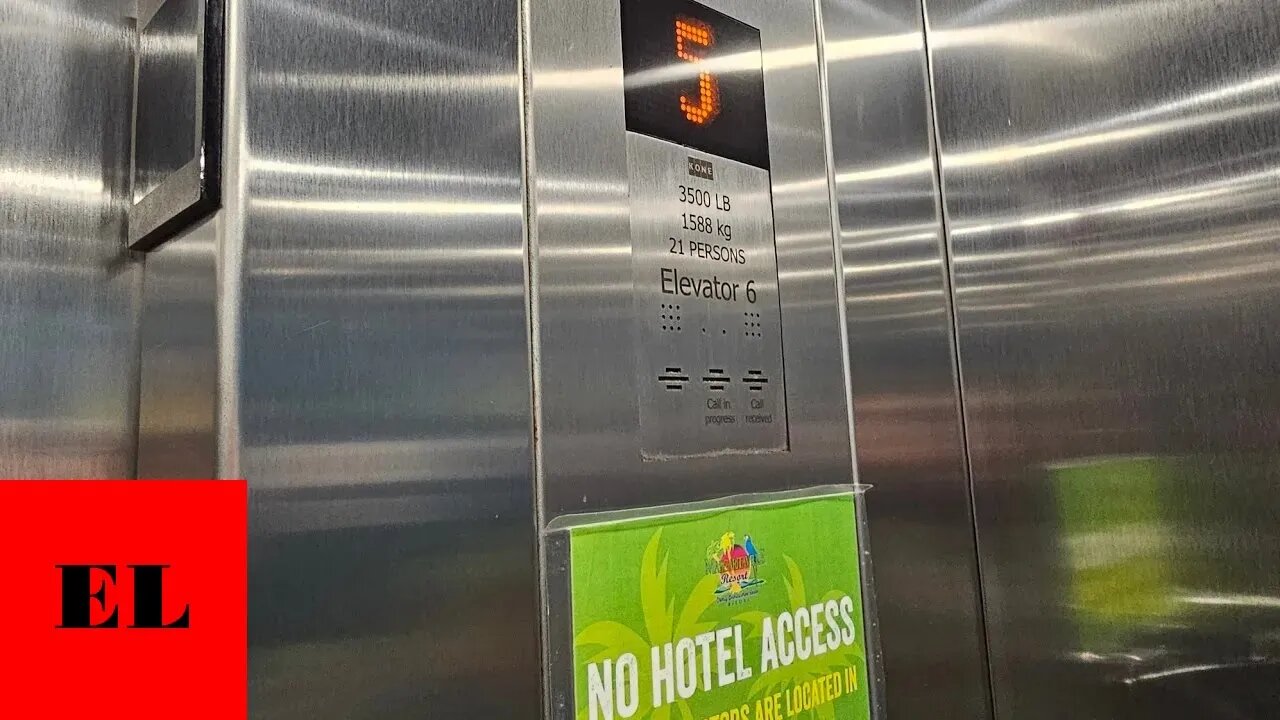 Kone EcoSpace MRL Traction Elevator - Margaritaville Resort (Biloxi, MS)