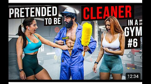 CRAZY CLEANER shocks GIRLS in a GYM prank #5 | Aesthetics in Public