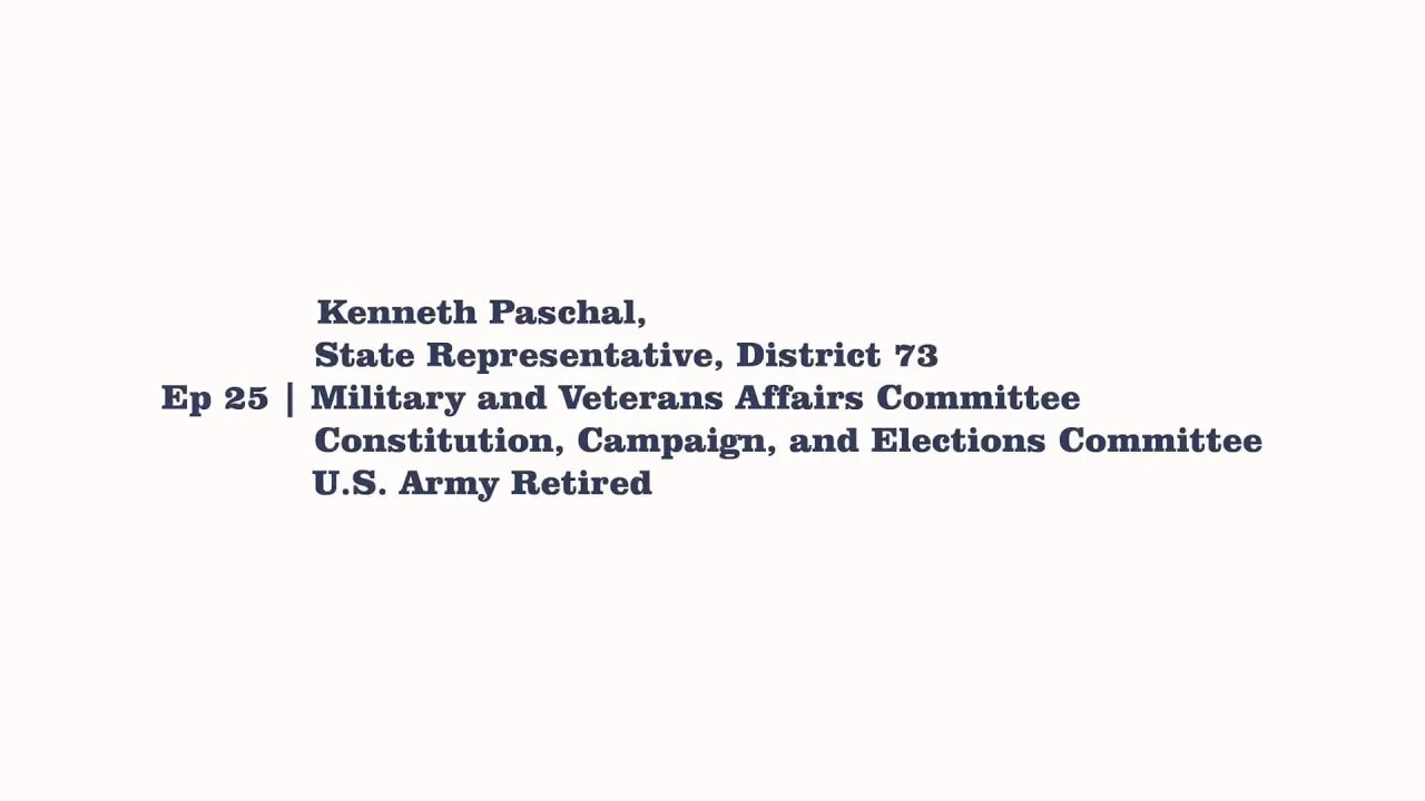 Kenneth Paschal, State Representative