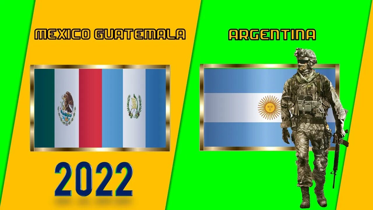 México Guatemala VS Argentina Comparación de Poder Militar 2022 | 🇲🇽vs🇦🇷