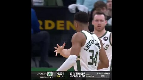 Giannis just bullies Tatum & Celtics defense 😳 #shorts