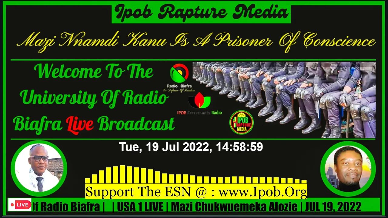 Welcome To The University Of Radio Biafra | USA 1 LIVE | HOST: Mazi Alozie | JUL 19, 2022
