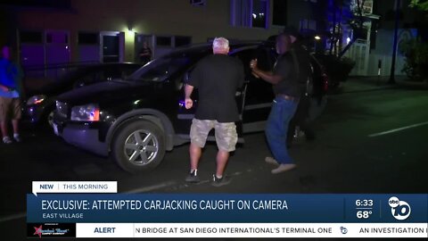 Attempted carjacking in downtown San Diego caught on camera