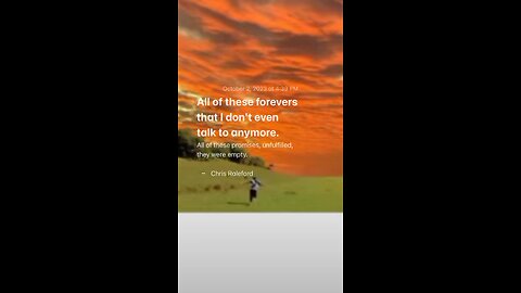 They were empty - Chris Raleford