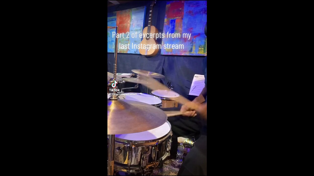 Practicing drums during my last instagram live