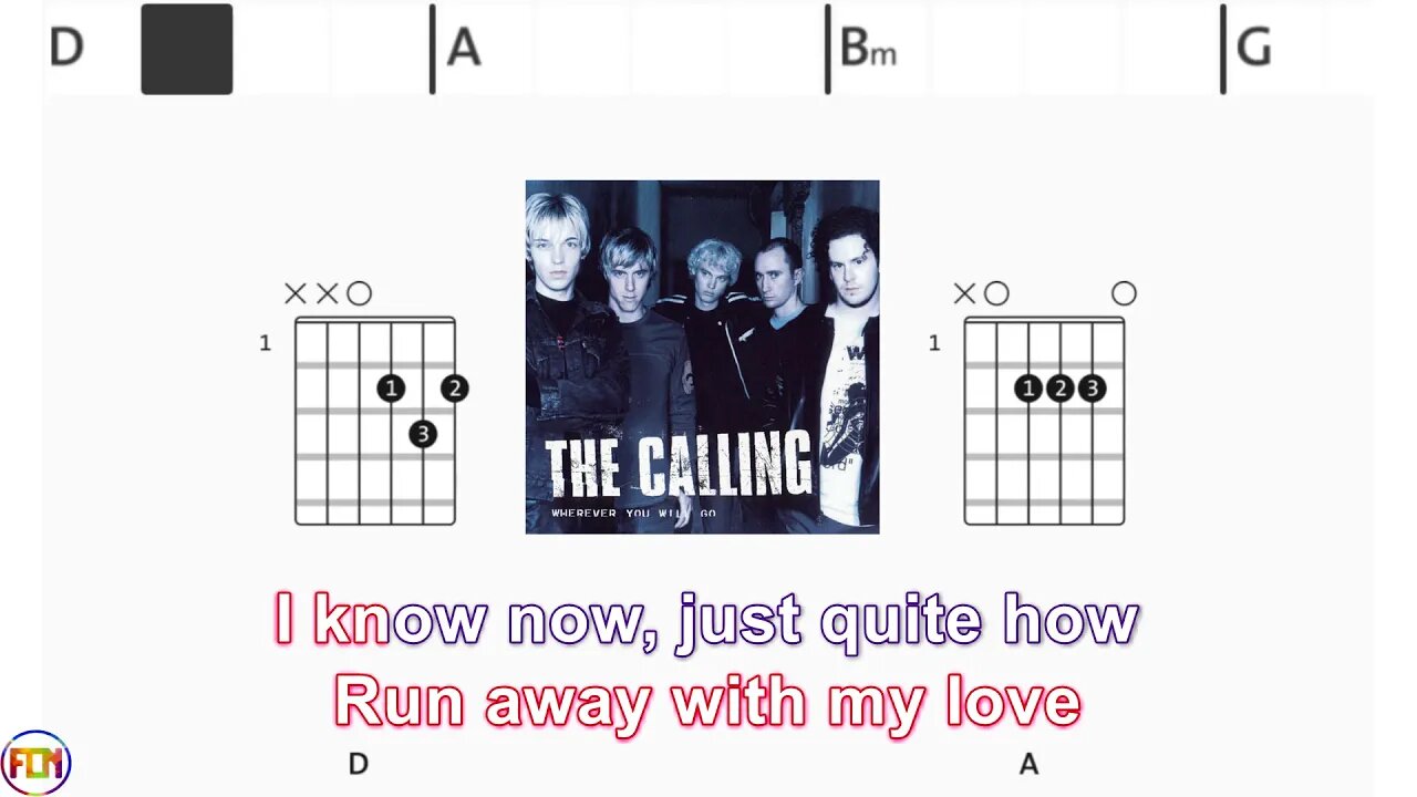 THE CALLING - Wherever You Will Go - (Chords & Lyrics like a Karaoke) HD