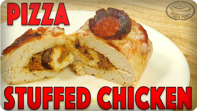 Pepperoni pizza stuffed chicken