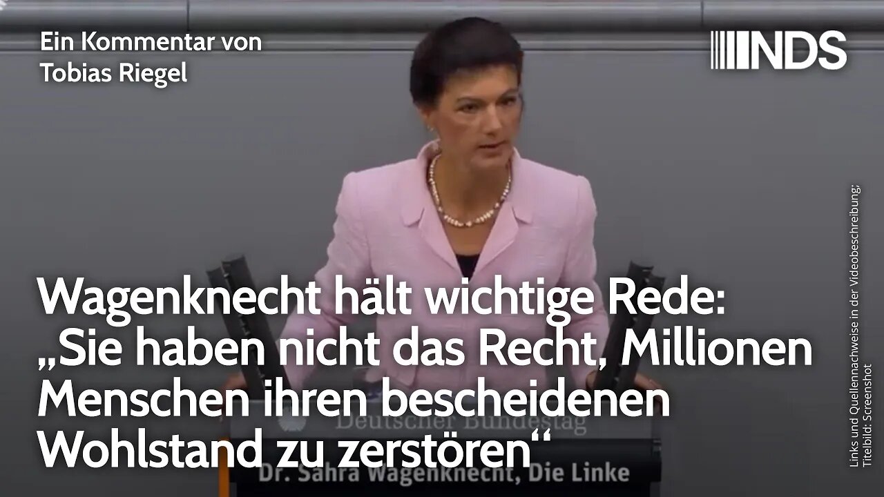 Wagenknecht: Sie haben nicht das Recht, Millionen Menschen ihren bescheidenen Wohlstand zu zerstören