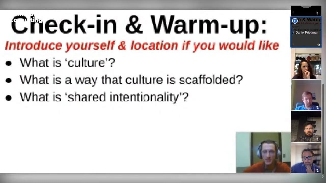 ActInf Livestream #004.1 “Cultural Affordances: Scaffolding Local Worlds"