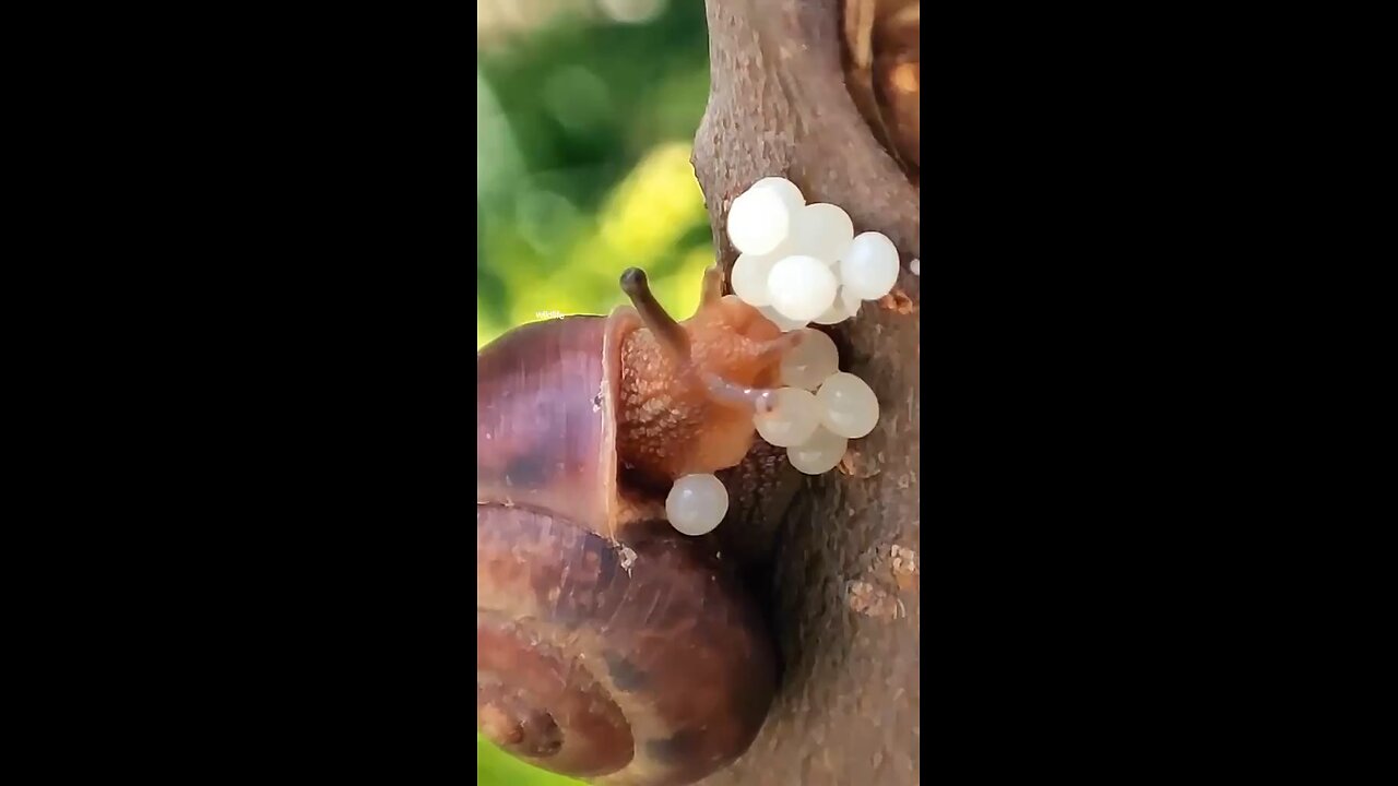 Beautiful moment of snail laying eggs🥚#Snail #Eggs