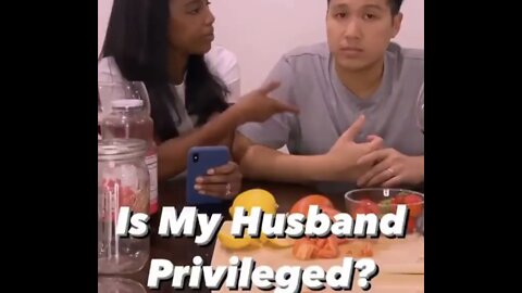 racist black supremacist female tells pathetic CUCKED Asian husband that he’s a privileged minority