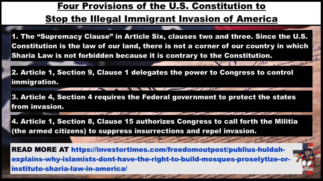 Four Provisions of the U.S. Constitution to Stop the Illegal Immigrant Invasion of America