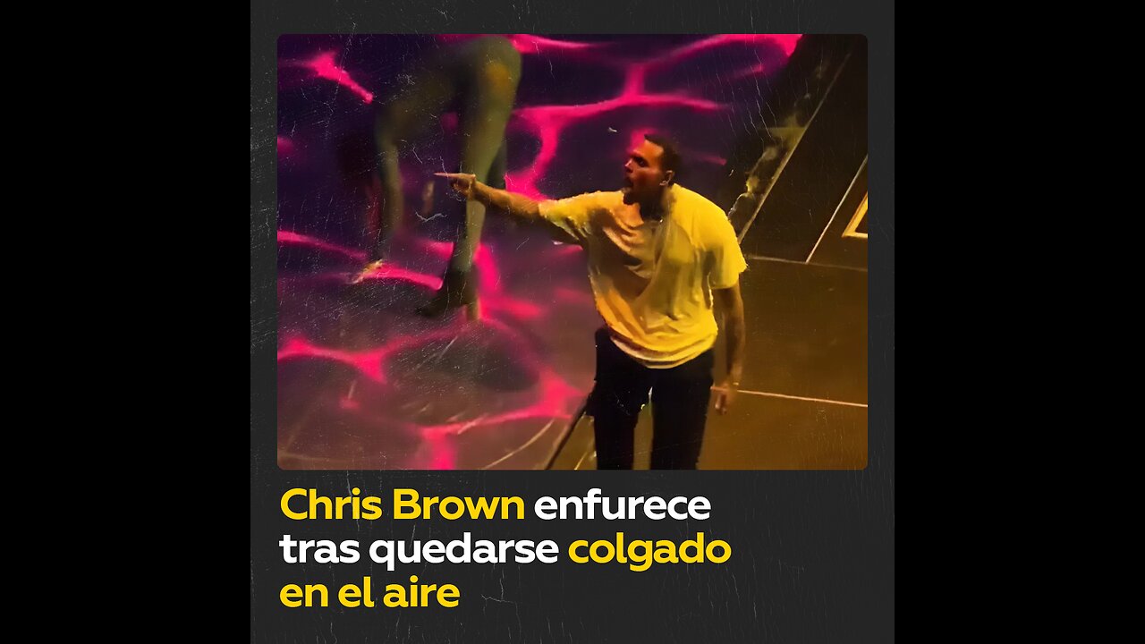 Chris Brown queda suspendido en el aire tras fallo técnico en un concierto