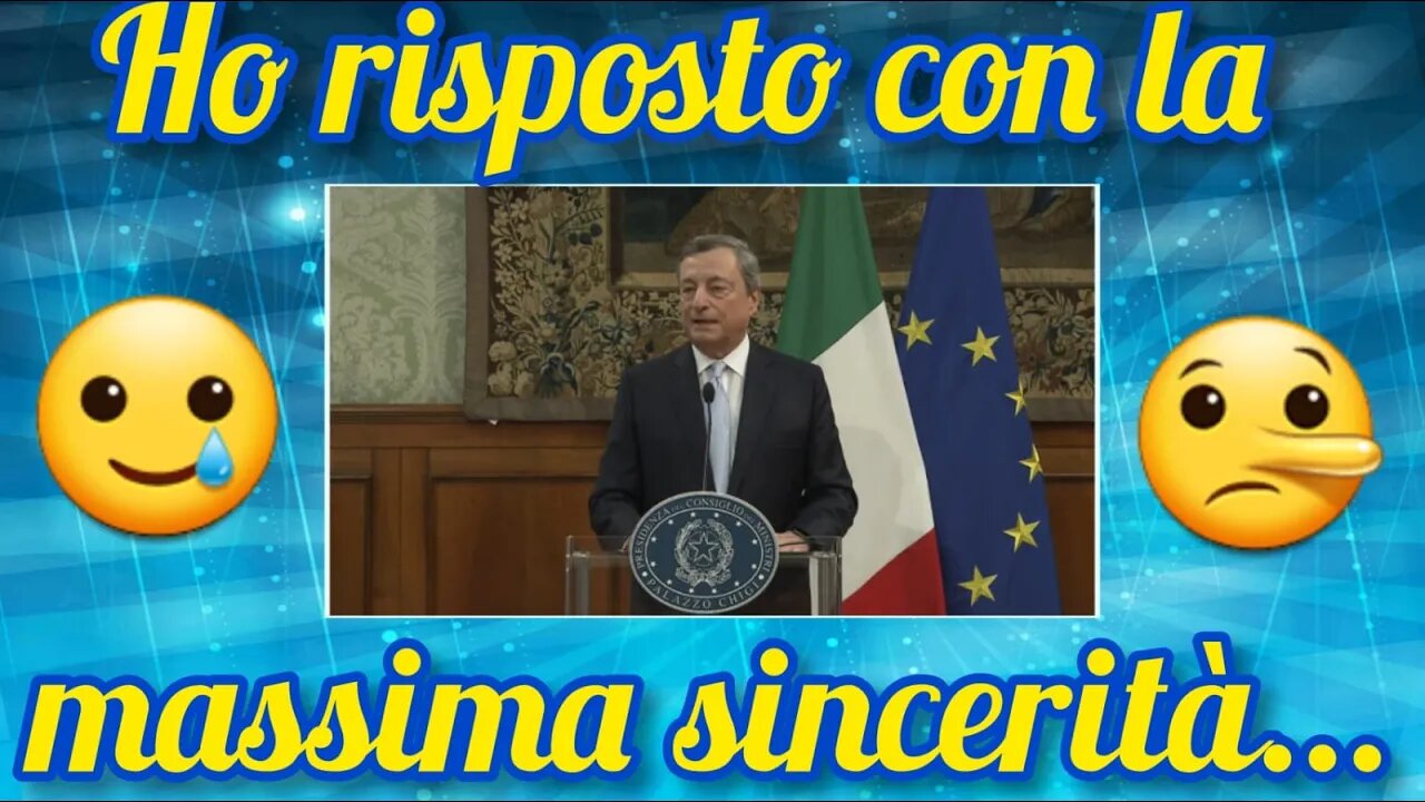 Il commovente saluto di Draghi alla stampa!